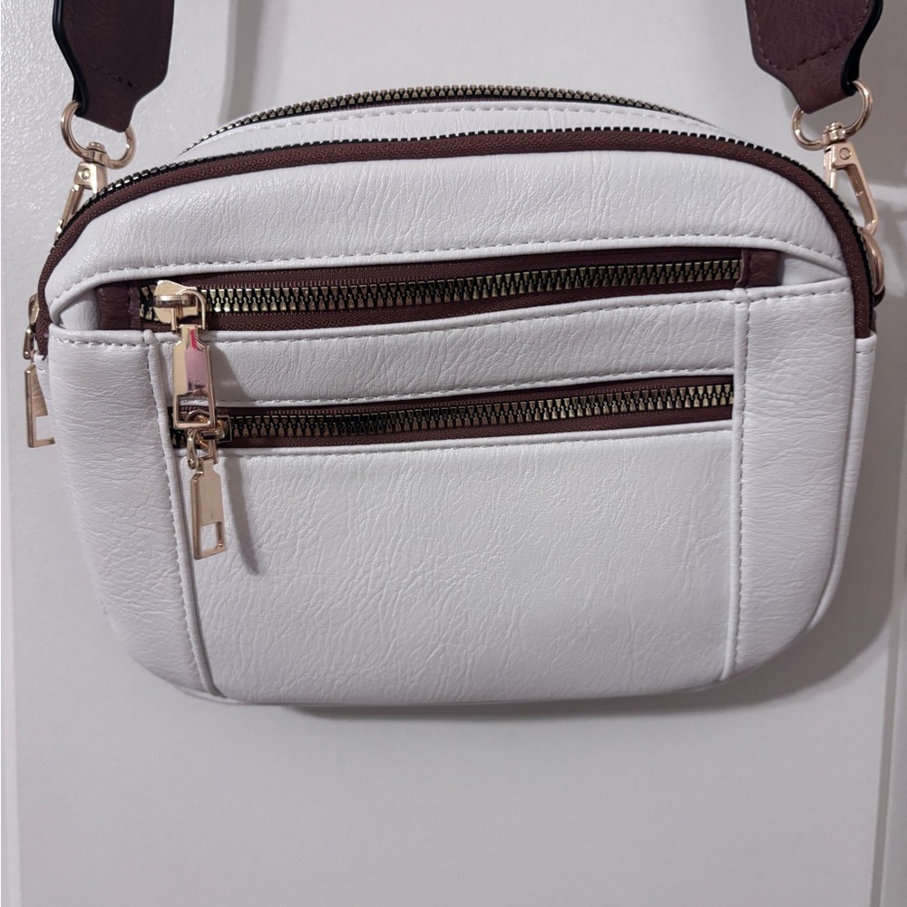 White & Beige crossbody brand new